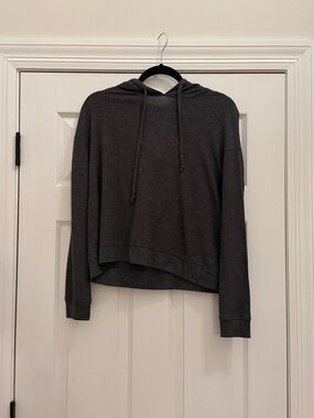 Charcoal Waffle Knit Sweatshirt